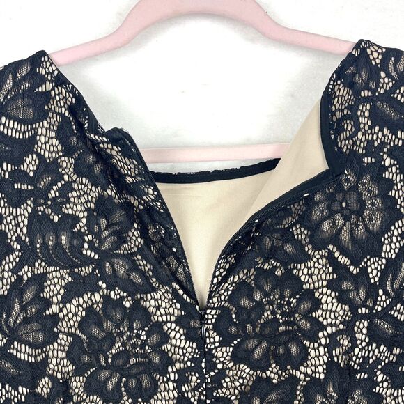 Perceptions Black Dress Lace Bodice Womens SZ XL Fit & Flare Cocktail party - Picture 11 of 12